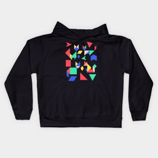 Geometric Cats colourful Kids Hoodie